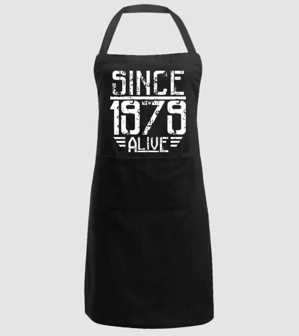 Alive since 1979 model negru pe tricou
