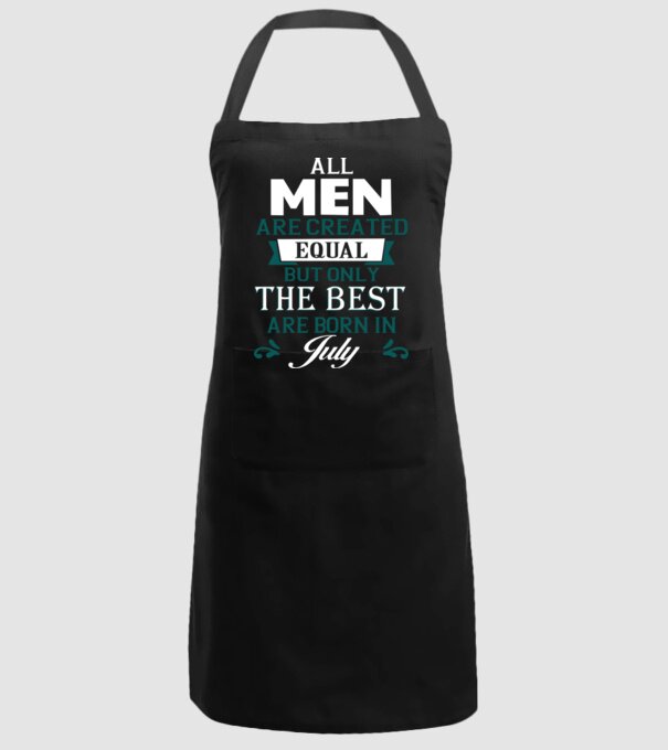All men created equal but only the beat are born in july model negru pe tricou