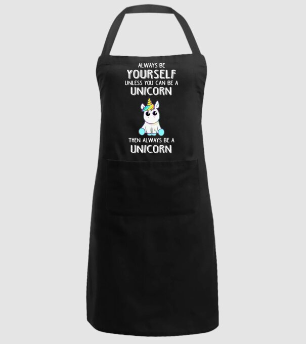 Always be yourself Unicorn model negru pe tricou