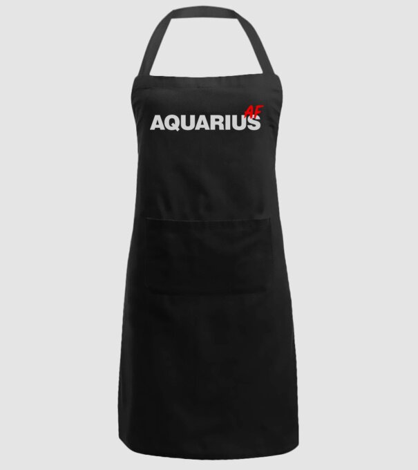 AQUARIUS as fuck model negru pe tricou