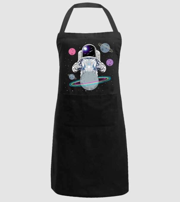 Astronaut planets model negru pe tricou