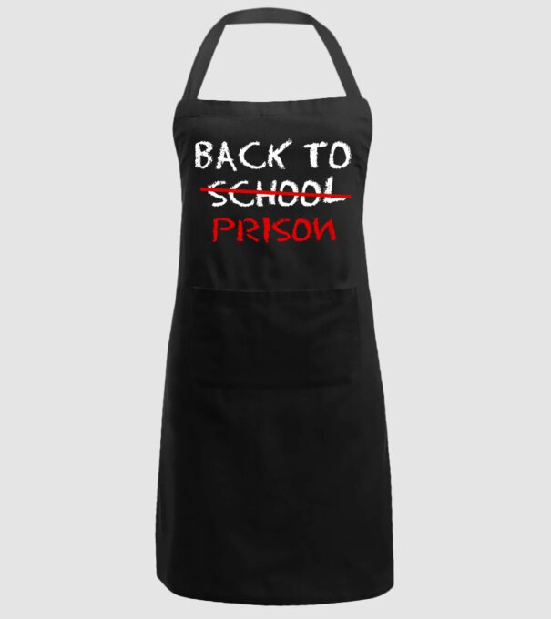 Back to prison - școală model negru pe tricou