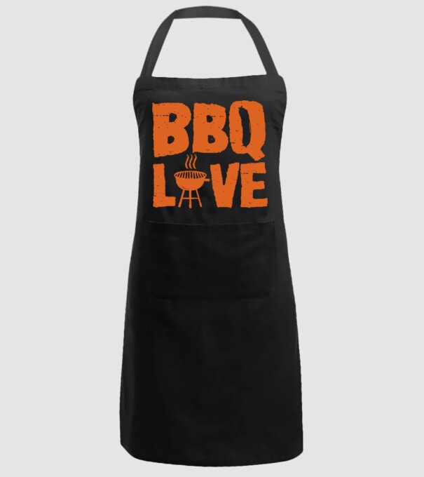 BBQ LOVE model negru pe tricou