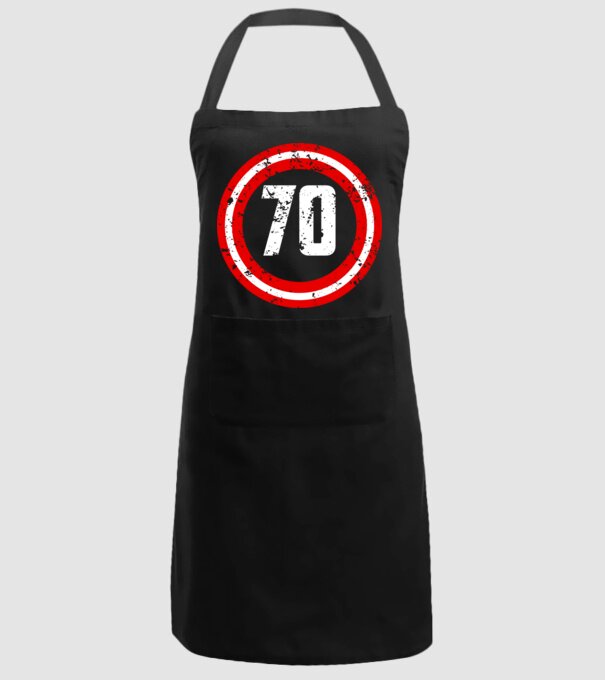 Birthday captain 70 Years old model negru pe tricou
