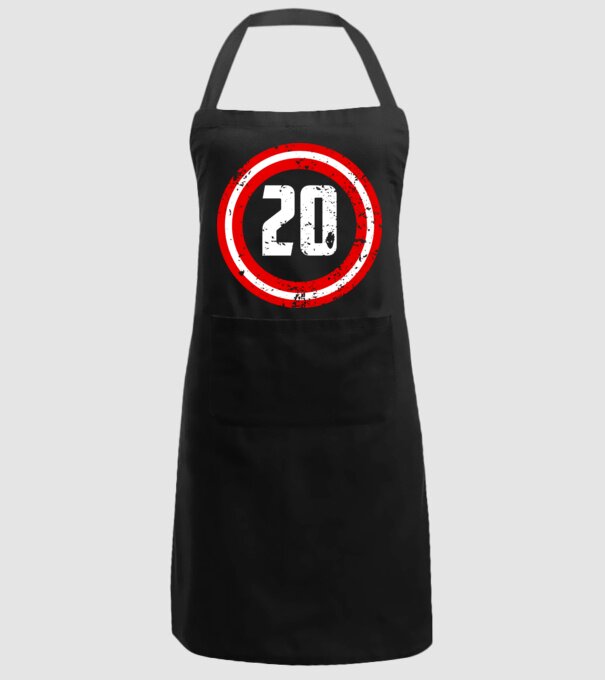 Birthday captain 20 Years old model negru pe tricou