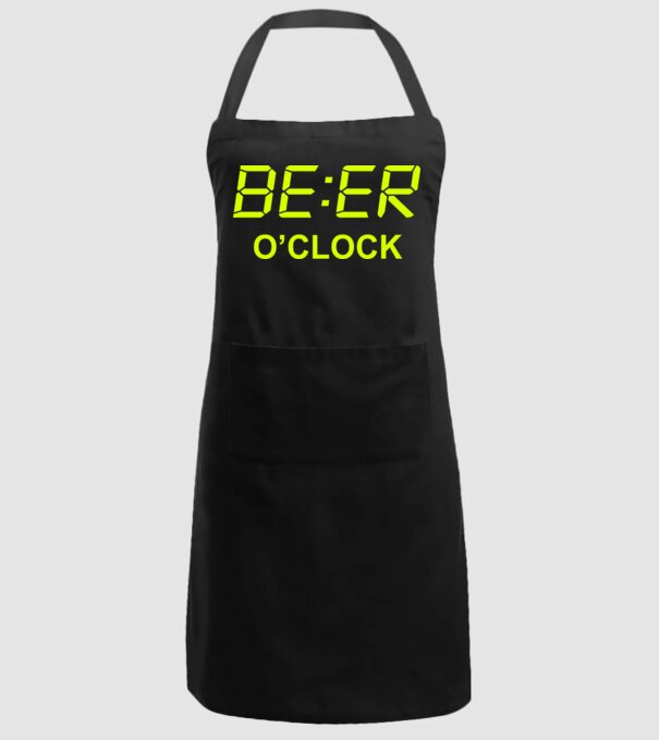 'Beer o'' clock' model negru pe tricou