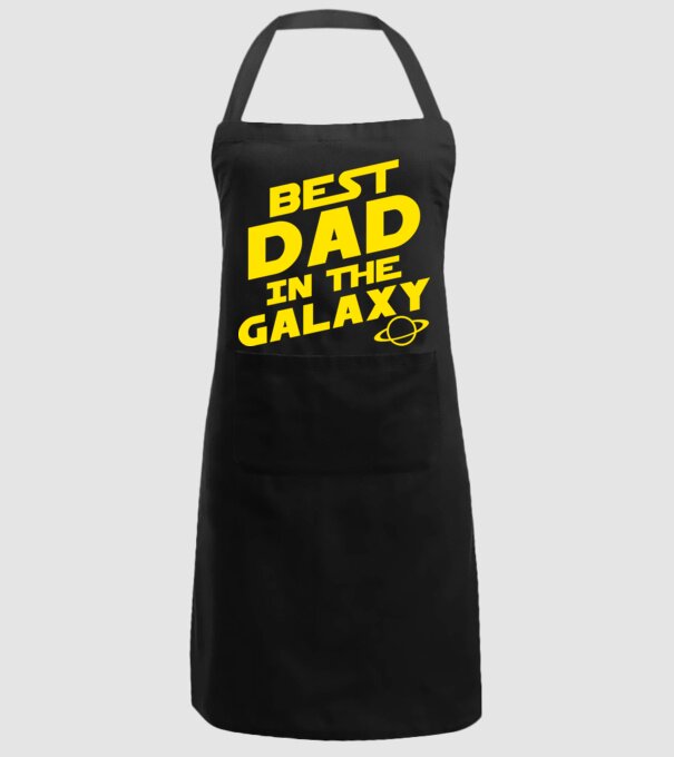 Best dad in the galaxy model negru pe tricou