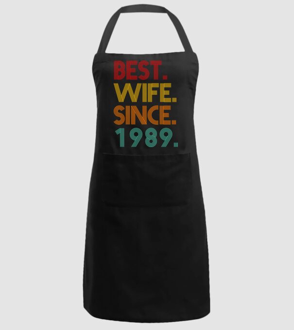 best wife since 1989 retro model negru pe tricou