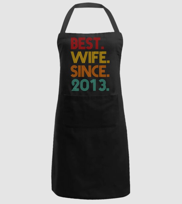 best wife since 2013 retro model negru pe tricou