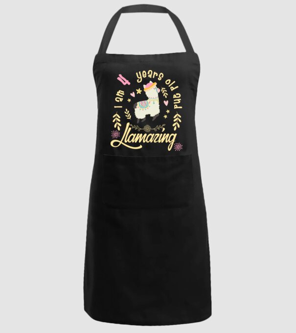Birthday Llamazing 4 years old model negru pe tricou