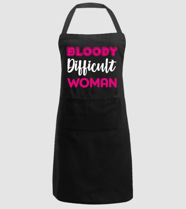 Bloody difficult woman model negru pe tricou