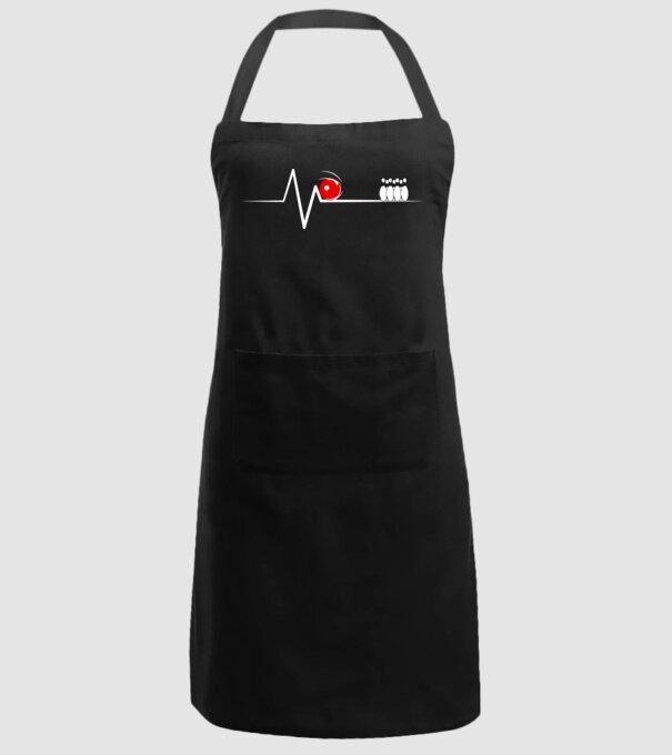 Bowling EKG model negru pe tricou