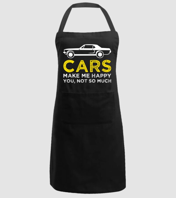 Cars make me happy you, not so much model negru pe tricou