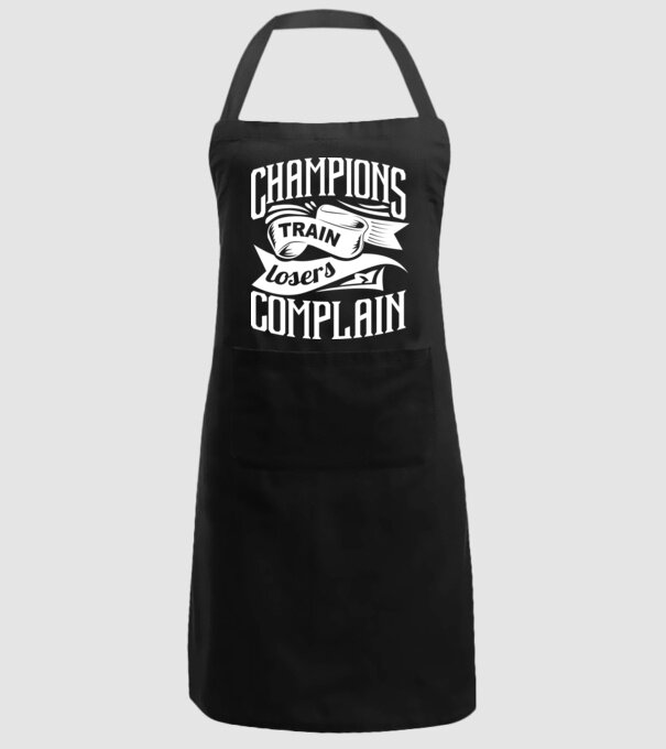 champions train model negru pe tricou