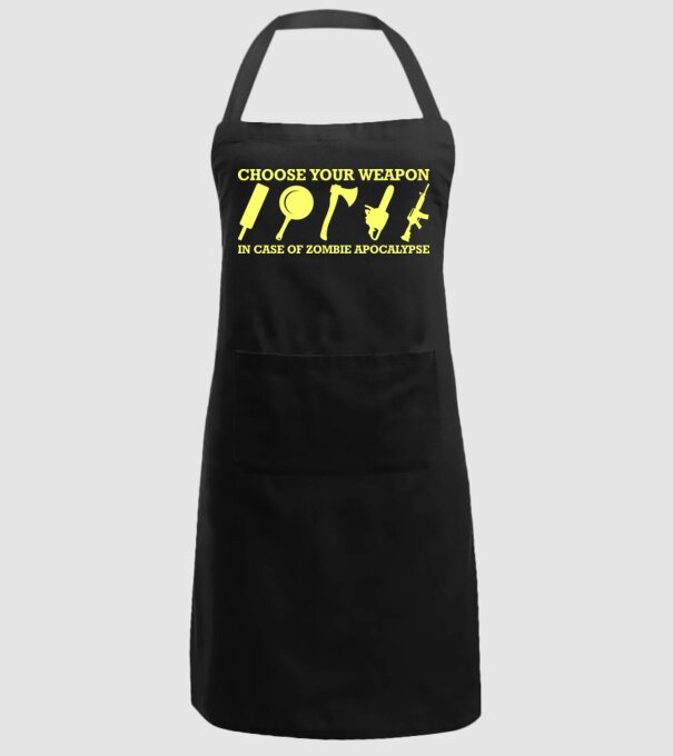 choose your weapon model negru pe tricou