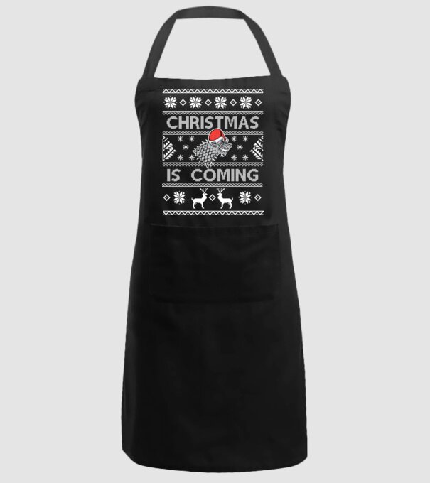 Christmas is Coming ugly sweater Game of Thrones model negru pe tricou