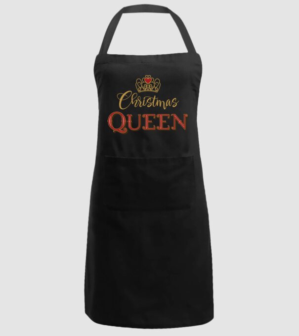 Christmas Queen model negru pe tricou
