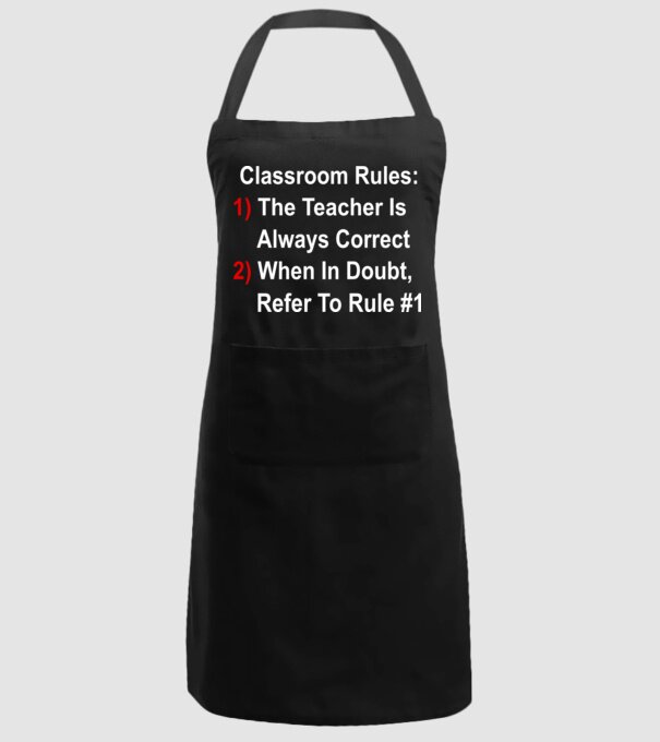 Classroom rules model negru pe tricou