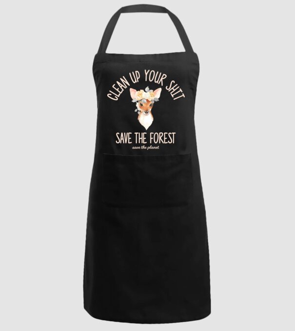 Clean up your shit model negru pe tricou