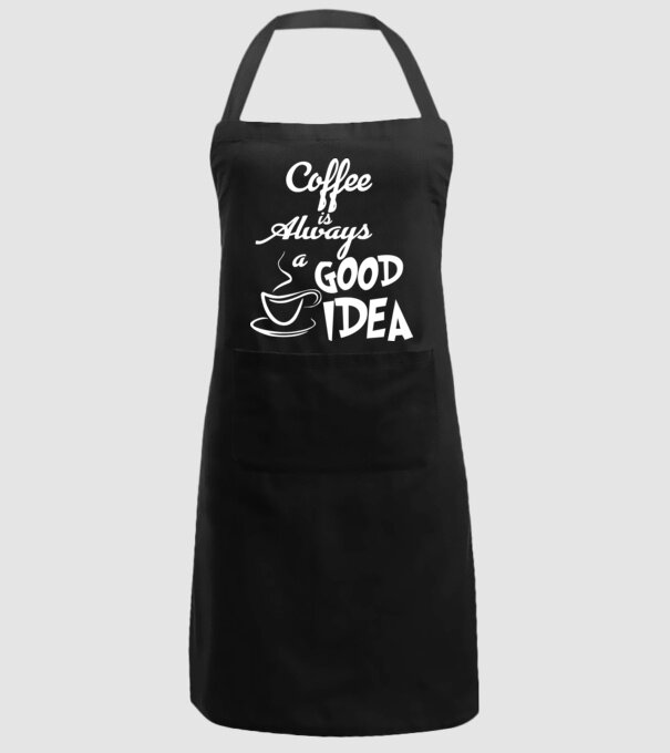 Coffee is always a good idea model negru pe tricou