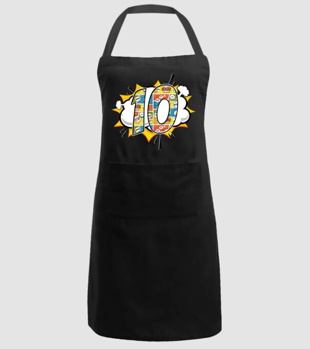 Birthday Comic Number 10 model negru pe tricou