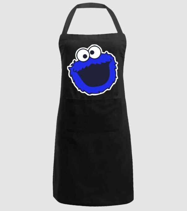 Cookie Monster Face model negru pe tricou