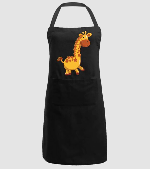Cute giraffe model negru pe tricou