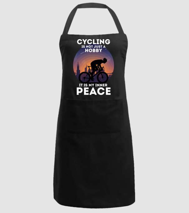 cycling is not just a hobby model negru pe tricou