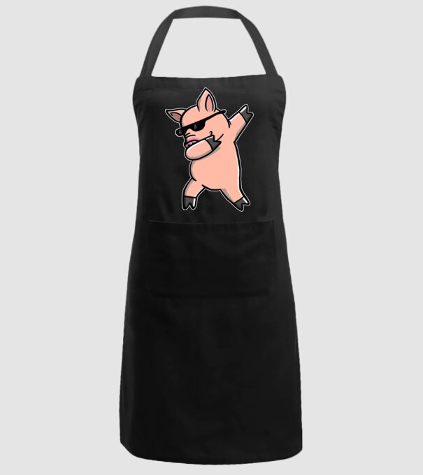 Porc dab model negru pe tricou