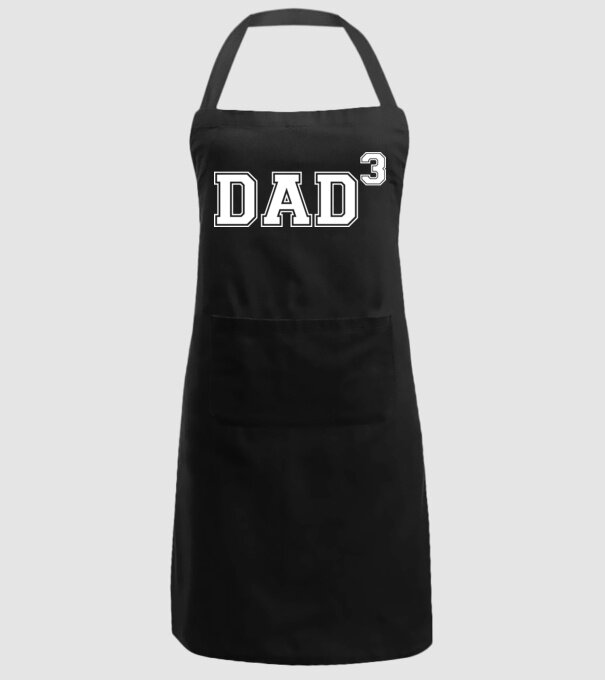 Dad for three model negru pe tricou