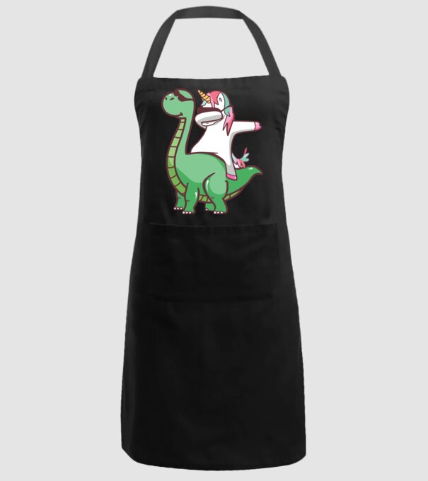 Dinozaur dabunicorn model negru pe tricou