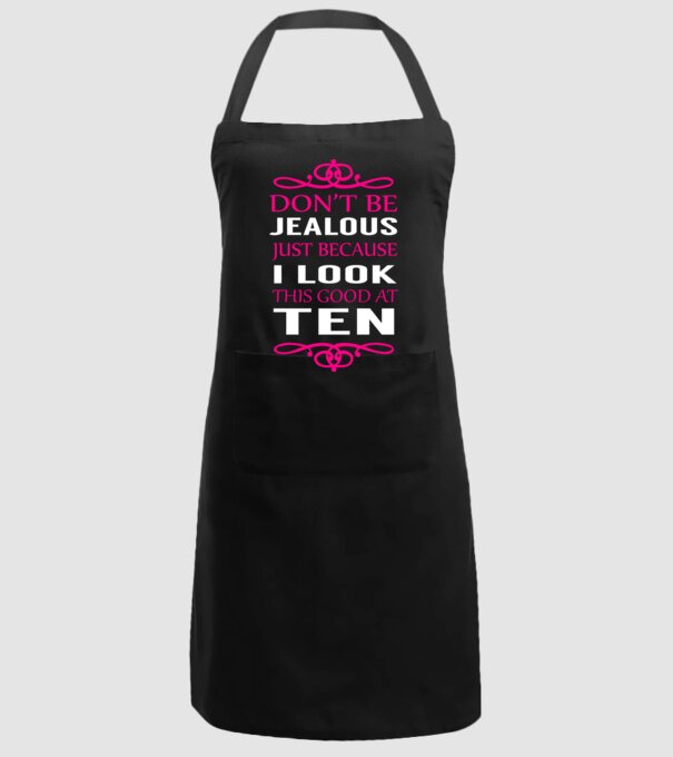 'Don''t be jealous - 10' model negru pe tricou