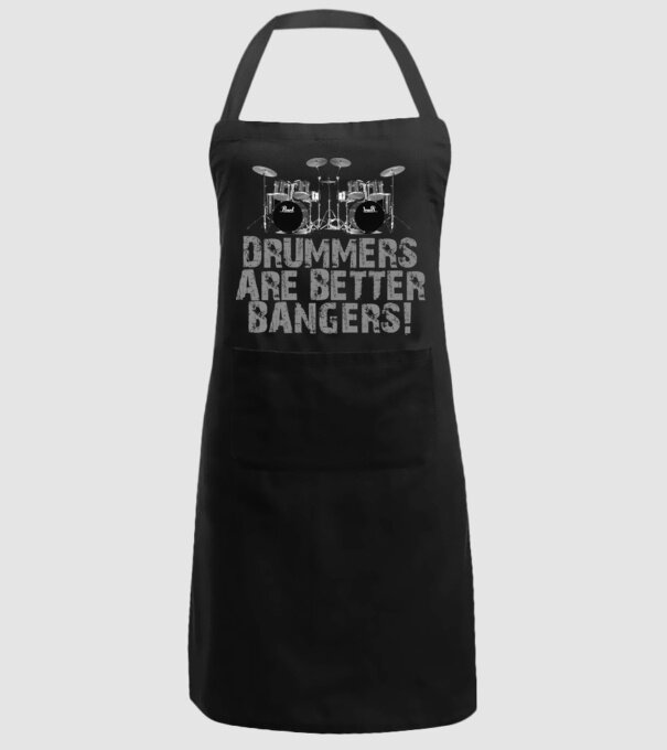 Drummers are better bangers model negru pe tricou