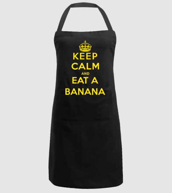 Eat banana model negru pe tricou