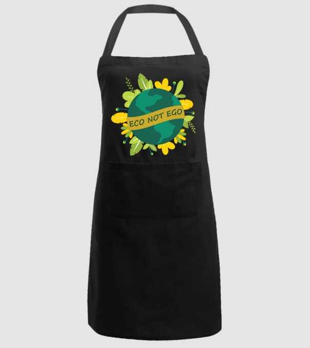ECO NOT EGO model negru pe tricou