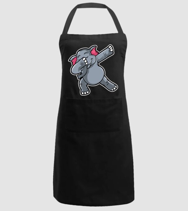 Elefant DAB model negru pe tricou