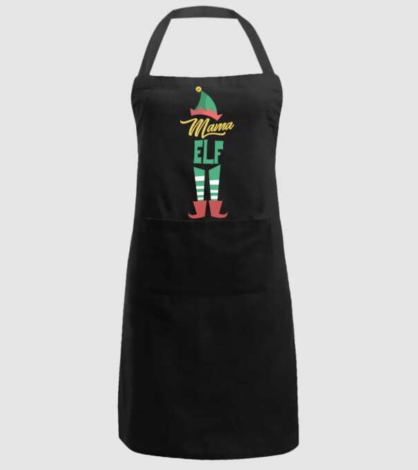 Elf family bunică model negru pe tricou