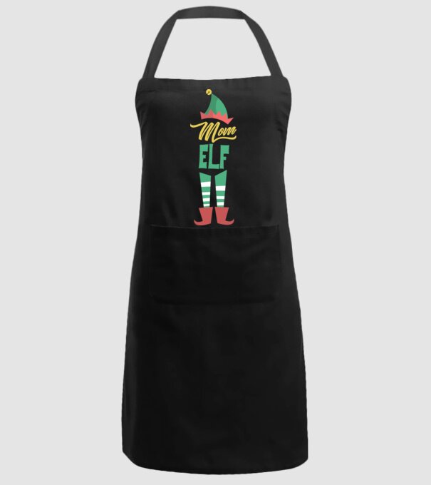 Elf family mom model negru pe tricou