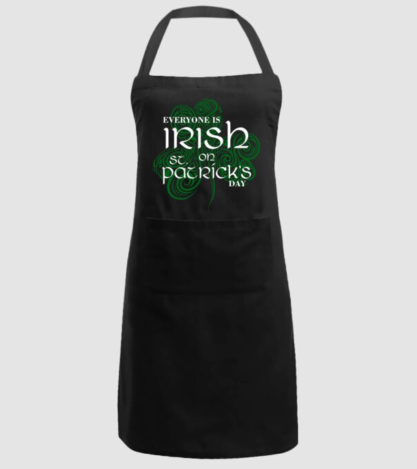 Everyone is irish shamrock model negru pe tricou