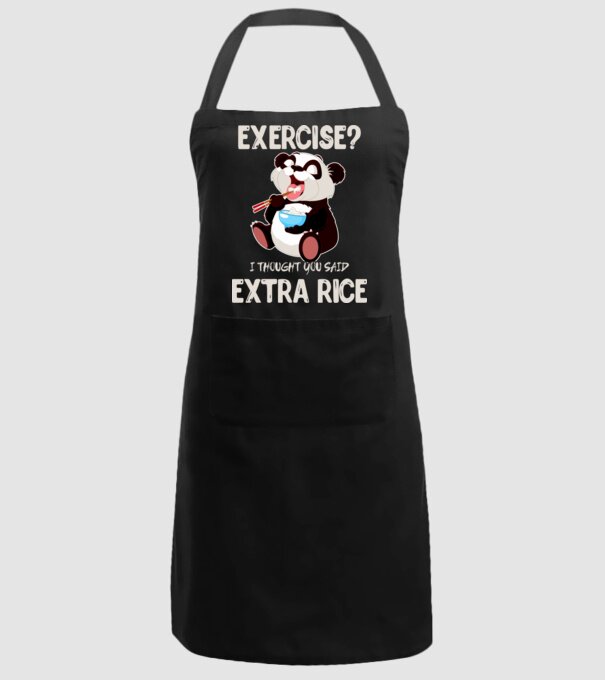 Exercise panda light model negru pe tricou