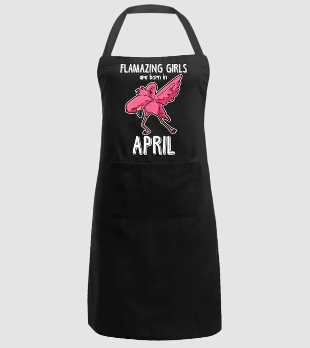 Flamazing girls are born in april model negru pe tricou