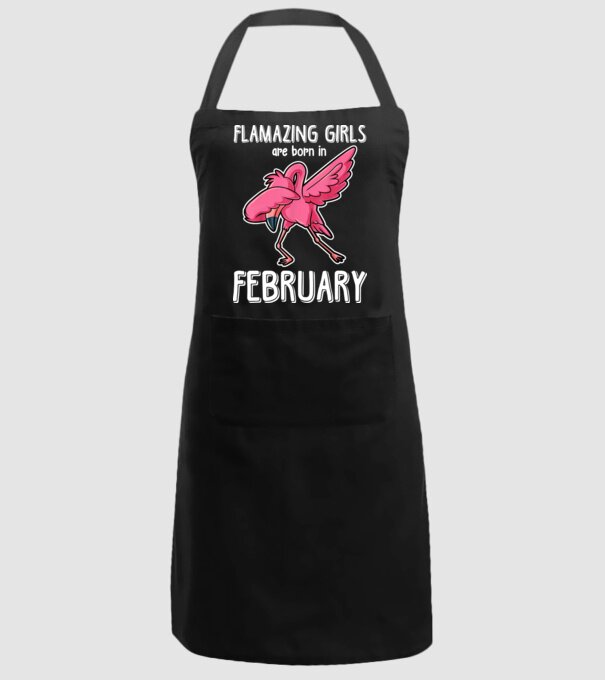 Flamazing girls are born in february model negru pe tricou