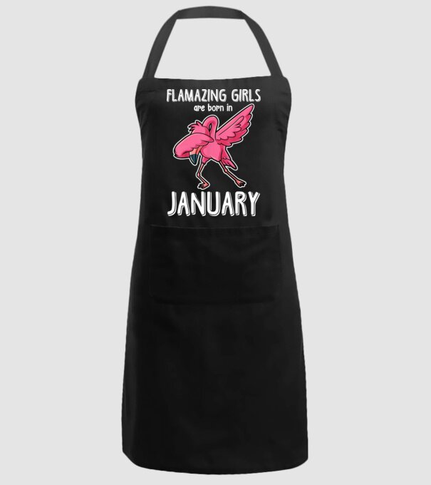 Flamazing girls are born in january model negru pe tricou