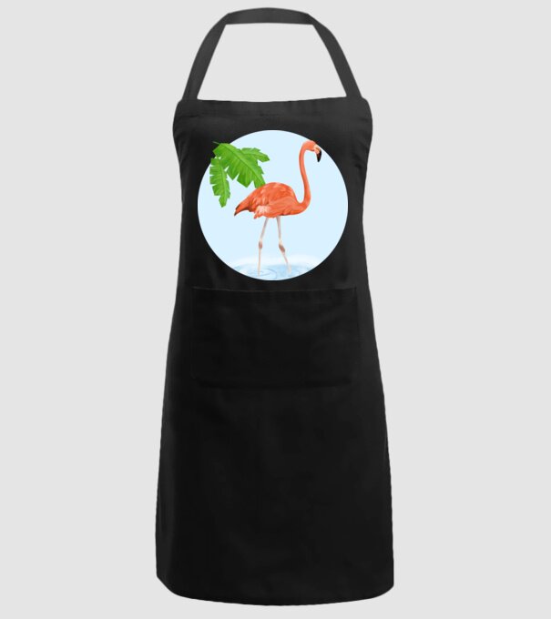Flamingo model negru pe tricou