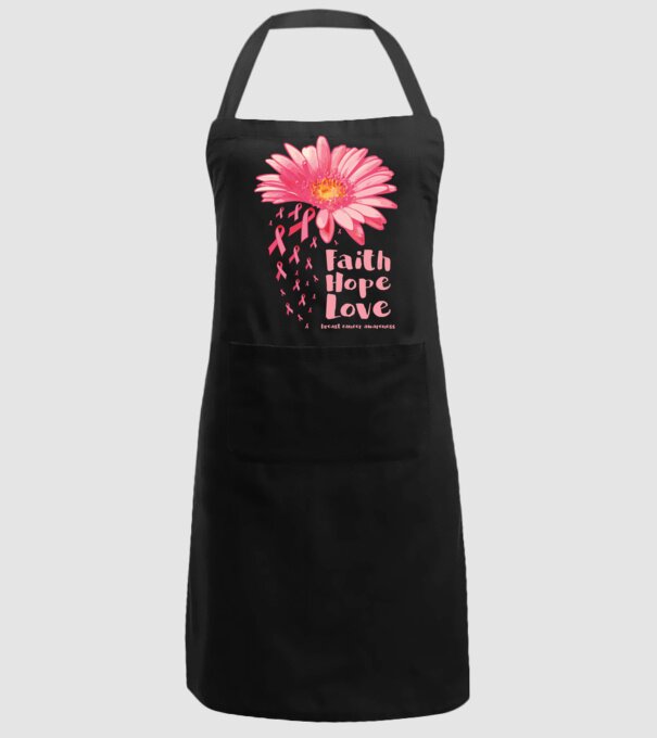 Gerbera faith hope love model negru pe tricou