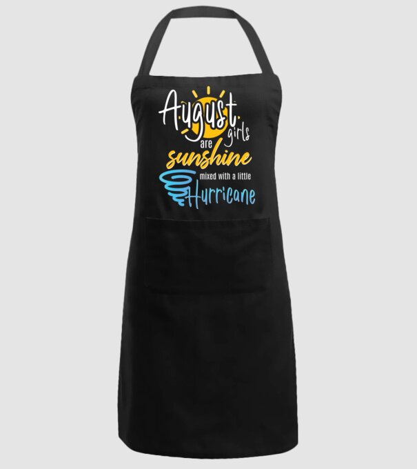 August Girls are Sunshine mixed with a little Hurricane model negru pe tricou