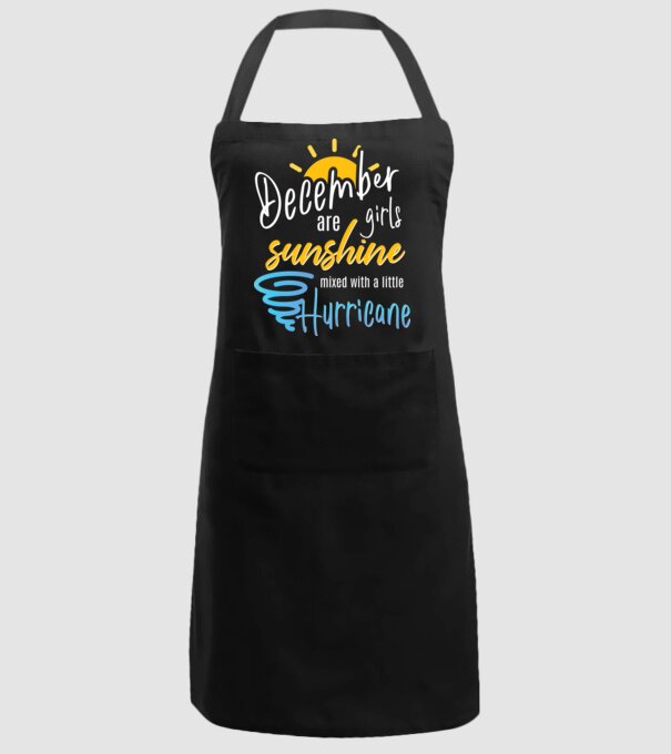 December Girls are Sunshine mixed with a little Hurricane model negru pe tricou