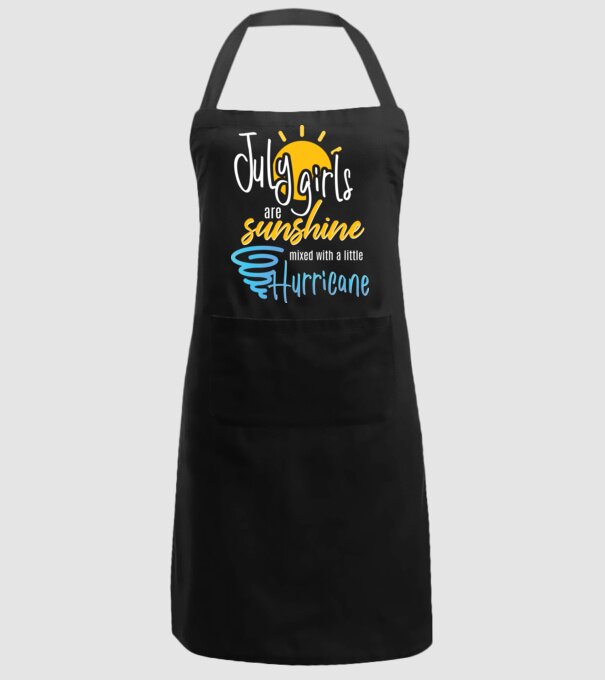 July Girls are Sunshine mixed with a little Hurricane model negru pe tricou