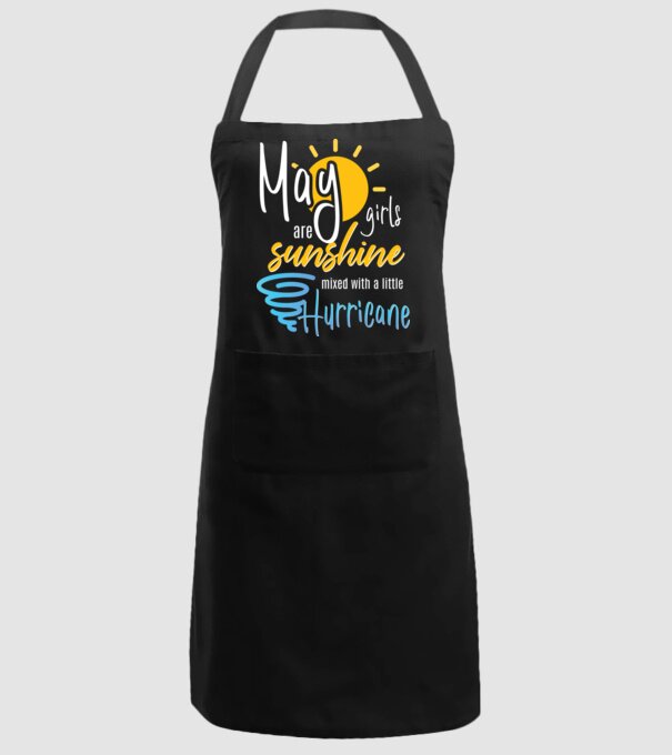 May Girls are Sunshine mixed with a little Hurricane model negru pe tricou
