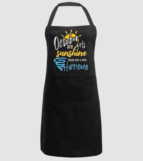 October Girls are Sunshine mixed with a little Hurricane model negru pe tricou